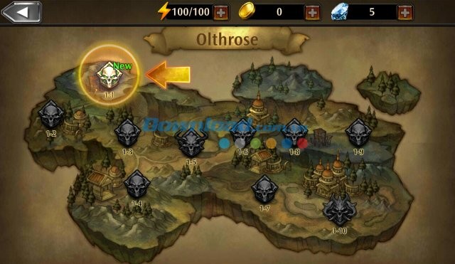 Bản đồ game Eternity Warriors 4