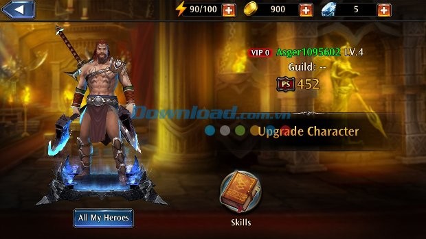 Hệ thống nâng cấp nhân vật