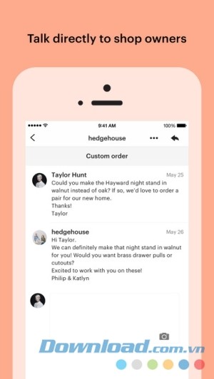 Etsy cho iOS cho phép nói chuyện trực tiếp với chủ cửa hàng