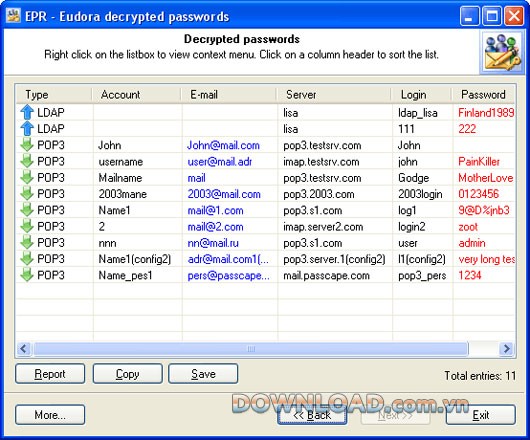 Eudora Password Recovery