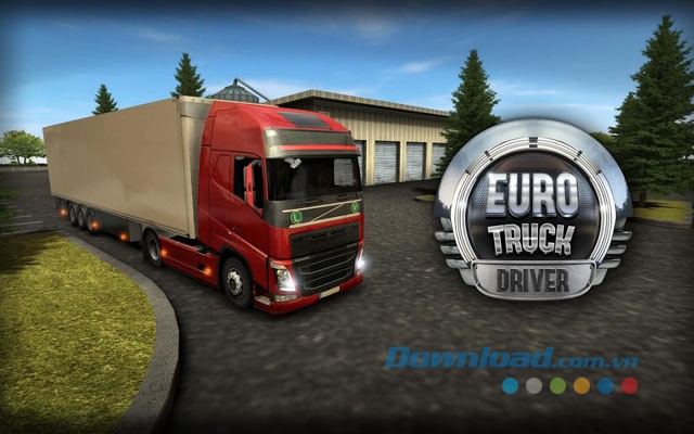 Giao diện chơi game Euro Truck Driver trên Android