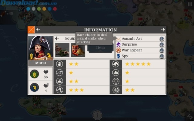 Hơn 200 tướng lĩnh với các kỹ năng chiến đấu khác nhau