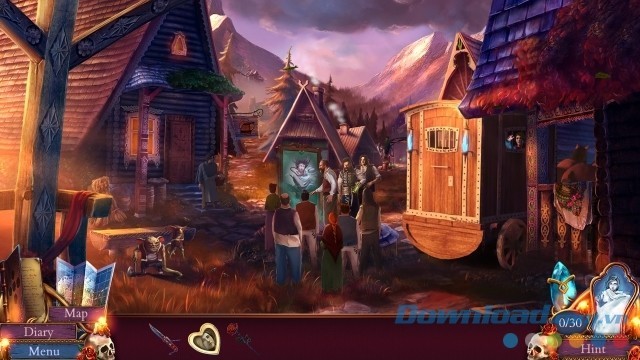 Giao diện quen thuộc của game phiêu lưu tìm kiếm đồ vật ẩn Eventide 2: The Sorcerers Mirror
