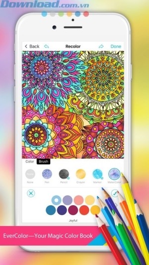 Sách tô màu dành cho người lớn trên iPhone, iPad