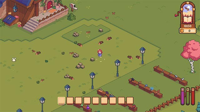 Thu thập tài nguyên, kết bạn và tìm hiểu về hòn đảo ma thuật đầy bí ẩn