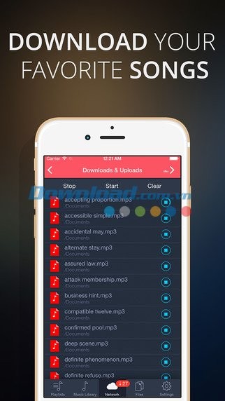 Tải nhạc để nghe offline