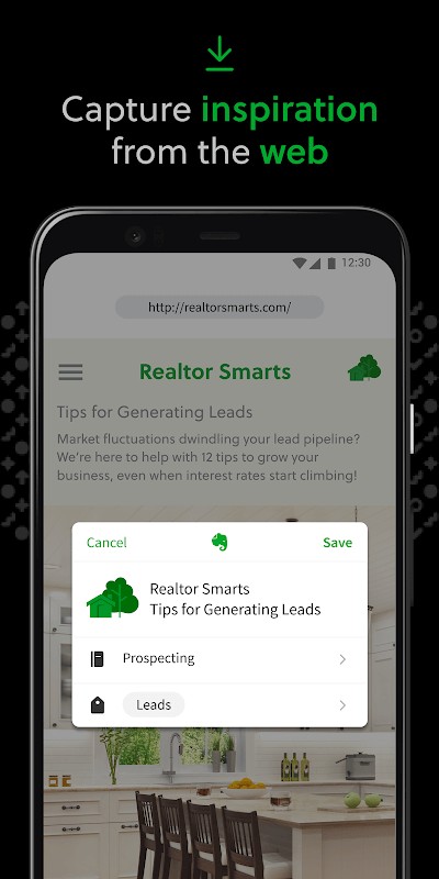 Lưu lại trang web hữu ích với EverNote
