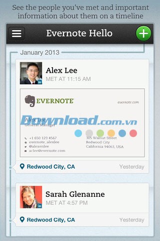 Evernote Hello for iOS