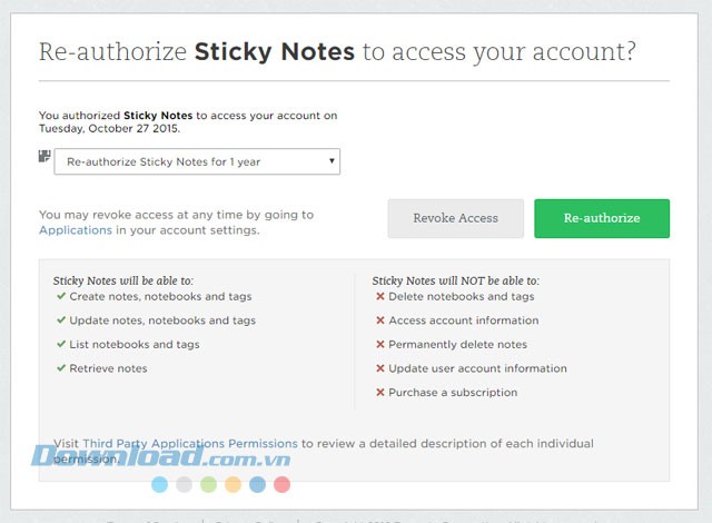 Chấp thuận quyền truy cập tài khoản
