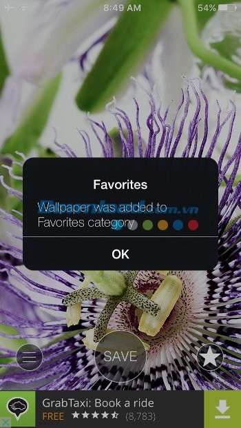 Lưu ảnh vào mục Favorites