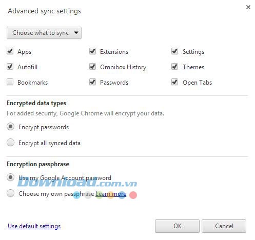 Bỏ chọn đánh dấu trong EverSync trên Chrome