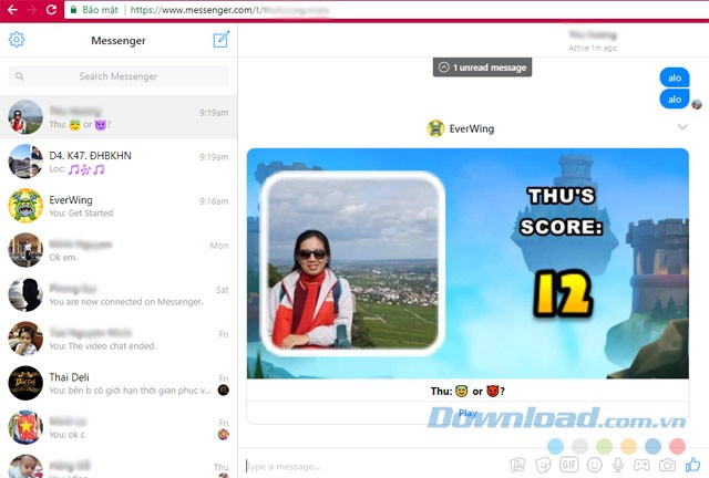 Chơi EverWing cùng bạn bè Facebook