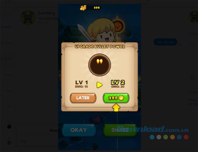 Lên cấp và mở khóa nhân vật