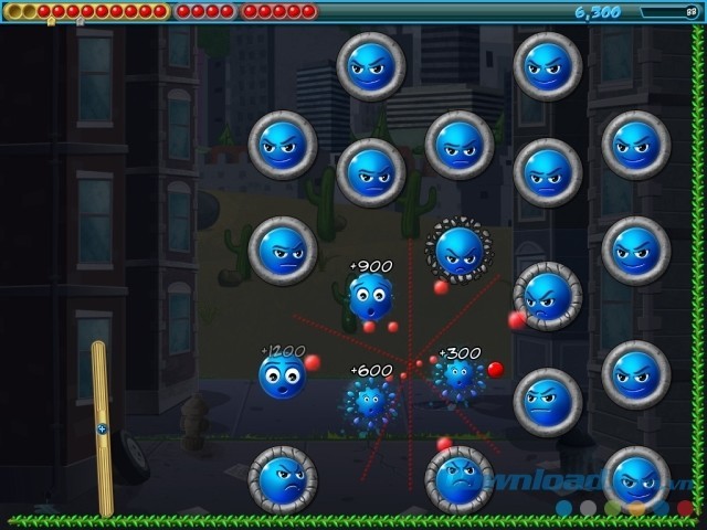 Tiêu diệt các quả bóng màu xanh trong game hành động Evil Orbs cho máy tính