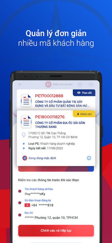 Quản lý nhiều mã khách hàng