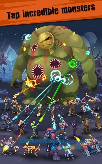 Tiêu diệt quái vật trong game Evolution: Heroes of Utopia