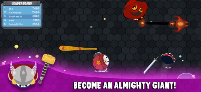 EvoWars.io là game online được xây dựng dựa trên các trò chơi io