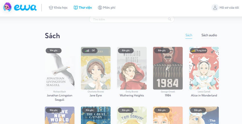 Thư viện sách audio trên EWA English