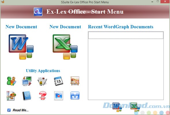 Giao diện khởi động của Ex-Lex Office Pro