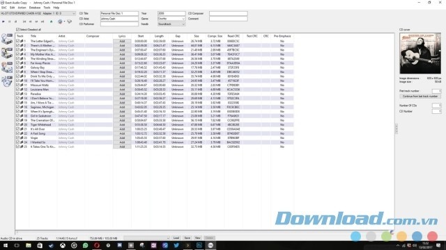 Sao chép nhạc bằng phần mềm ghi đĩa miễn phí Exact Audio Copy cho máy tính