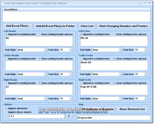 Excel Add Headers and Footers To Multiple Files Software