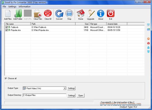 Excel to Flv Converter 3000