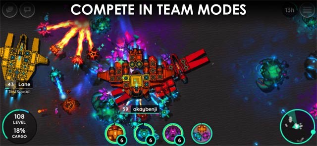 Đối đầu với team đối thủ trong chế độ chiến đấu theo tổ đội của Exocraft