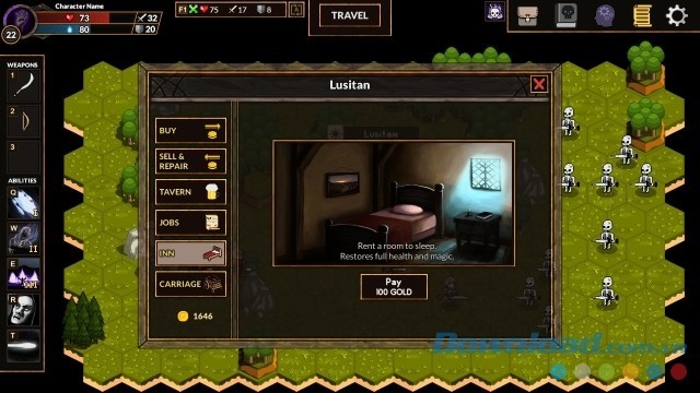 Mua và bán nhiều thứ bằng số vàng kiếm được trong game chiến thuật nhập vai Expect The Unexpected cho máy tính và Mac