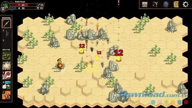 Sử dụng nhiều loại vũ khí trong game chiến thuật nhập vai Expect The Unexpected cho máy tính và Mac