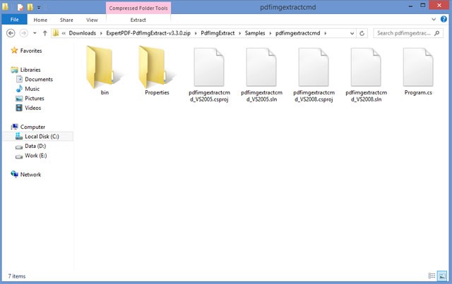 Các mẫu trong ExpertPDF PDF Images Extractor