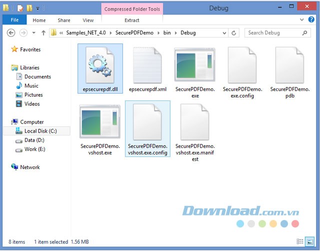 Mẫu debug của ExpertPDF PDF Security for .NET