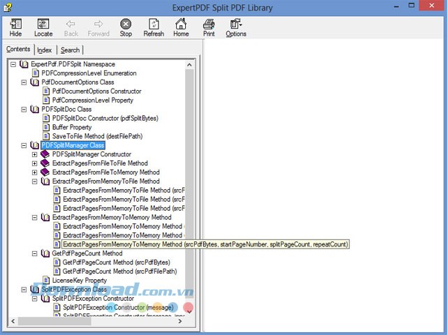 Các tham chiếu trong file CHM