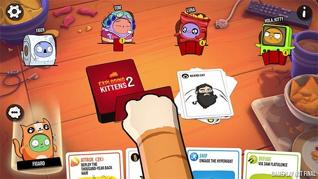 Luật chơi Exploding Kittens 2 về cơ bản là giống board game Mèo nổ truyền thống