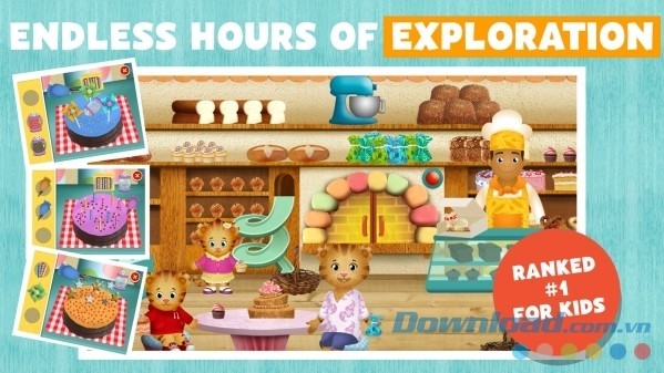 Explore Daniel's Neighborhood cho Android là tựa game giải trí cuối tuần bổ ích dành cho trẻ nhỏ