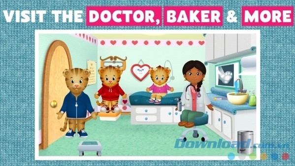 Explore Daniel's Neighborhood cho Android có rất nhiều địa điểm để khám phá