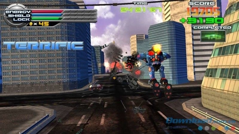 Giao diện chính của game cuộc chiến robot ExZeus 2 cho máy tính