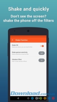 Lăc điện thoại để thao tác EyeFilter Pro cho Android