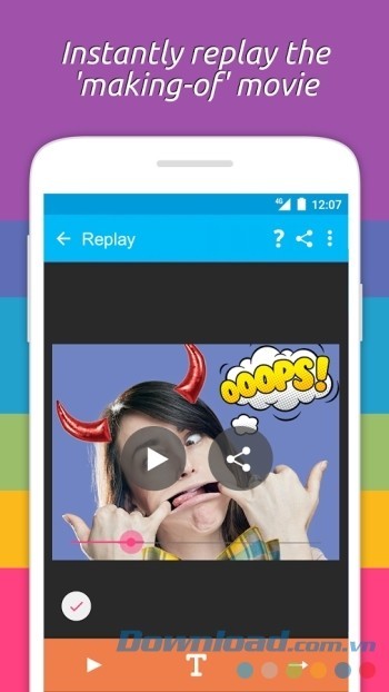 Tự động quay lại video quá trình biến đổi