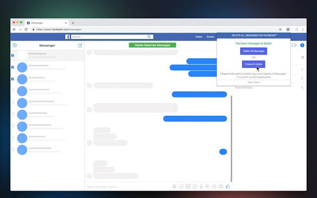 Delete All Messages for Facebook hoạt động rất đơn giản