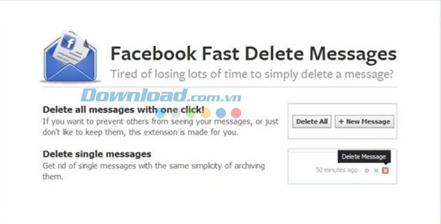 Xóa tin nhắn Facebook nhanh chóng