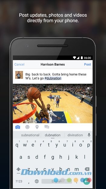 Cập nhật trạng thái với Facebook Mentions