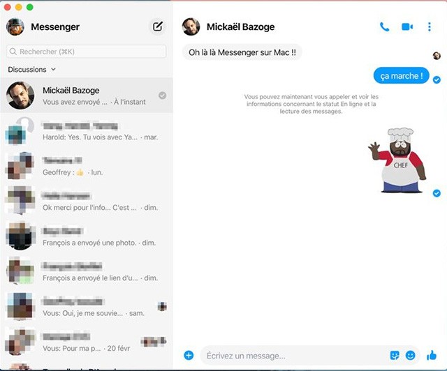Trò chuyện, gọi điện, gọi video miễn phí với Facebook Messenger cho Mac