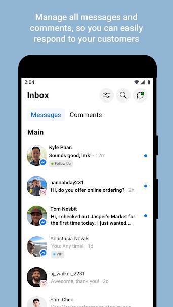 Theo dõi bình luận và tin nhắn