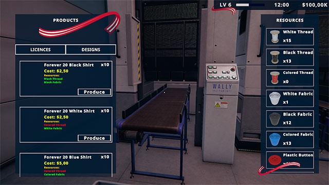 Bắt đầu từ khâu thiết kế, sản xuất cho đến bán sản phẩm thời trang trong Factory Outlet Simulator