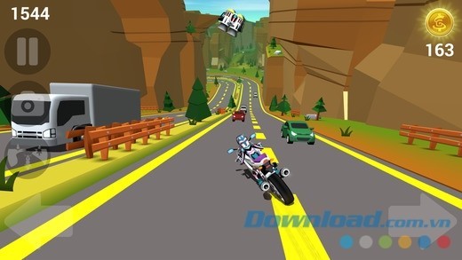 Thiết kế hình ảnh đa sắc màu, sống động của Faily Rider cho iOS