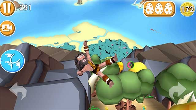 Di chuyển xuống dốc càng xa càng tốt để tránh chướng ngại vật