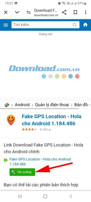Cài đặt Fake GPS Location - Hola APK
