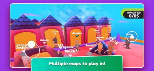 Game Fall Dudes có rất nhiều bản đồ để bạn chơi