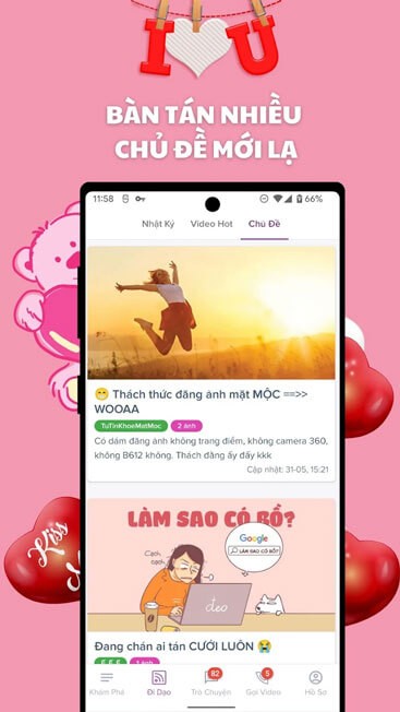 Chia sẻ nhật ký, dễ dàng kết nối