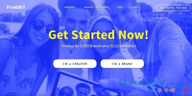 Đăng ký tài khoản FameBit và làm việc với nhiều thương hiệu uy tín